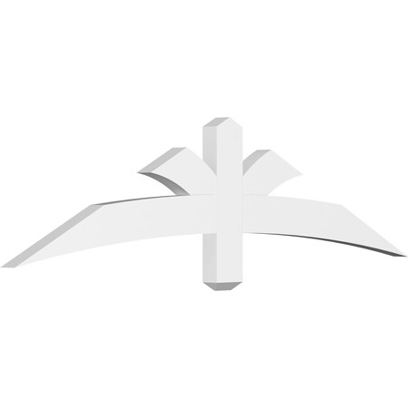 Ekena Millwork Davenport Architectural Grade PVC Gable Bracket, 60"W x 15"H x 2"D x 4"F, 6/12 Pitch GBP060X15X0204DAV00